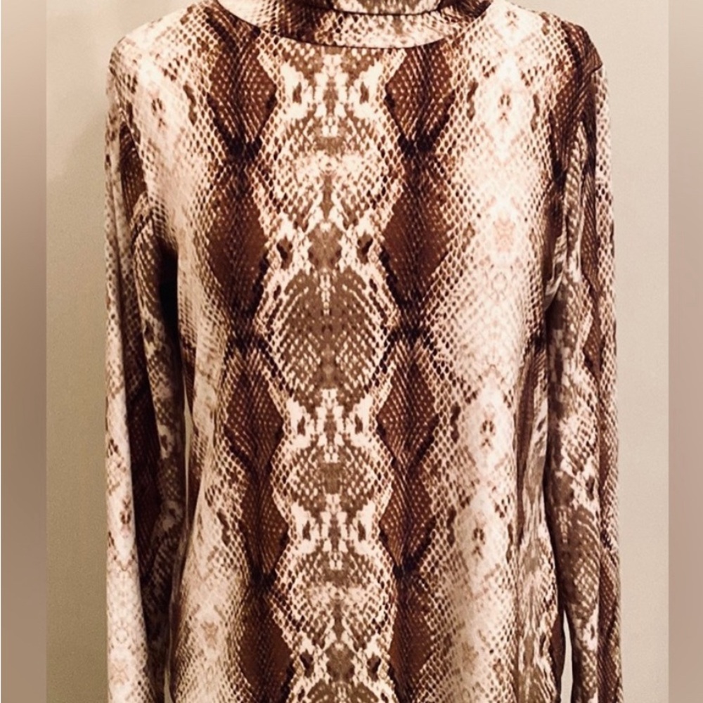 Apt. 9 Snakeskin Print Turtleneck Blouse In Women… - image 2